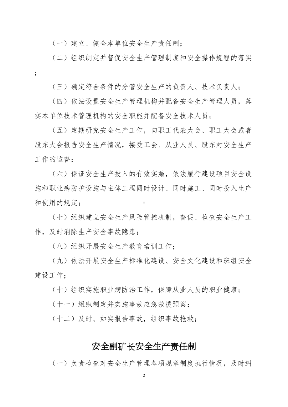 露天开采非煤矿山安全生产责任制度(DOC)(DOC 11页).doc_第2页