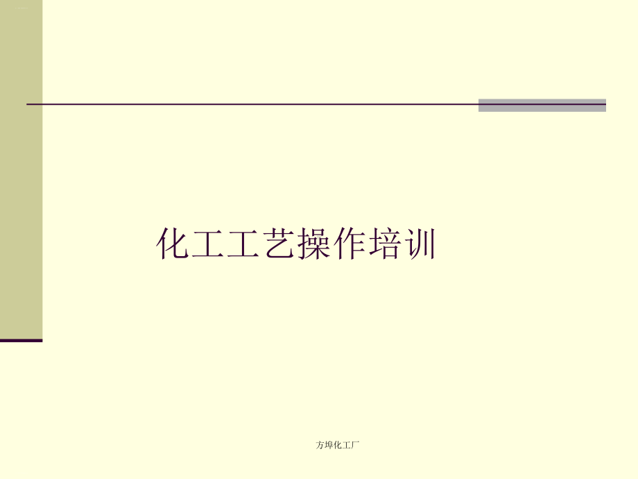 化工工艺操作培训教材讲义课件.ppt_第1页