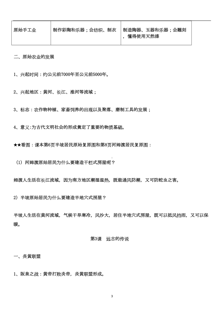 部编版七年级历史上册复习资料-第一单元知识点总结归纳(DOC 4页).doc_第3页