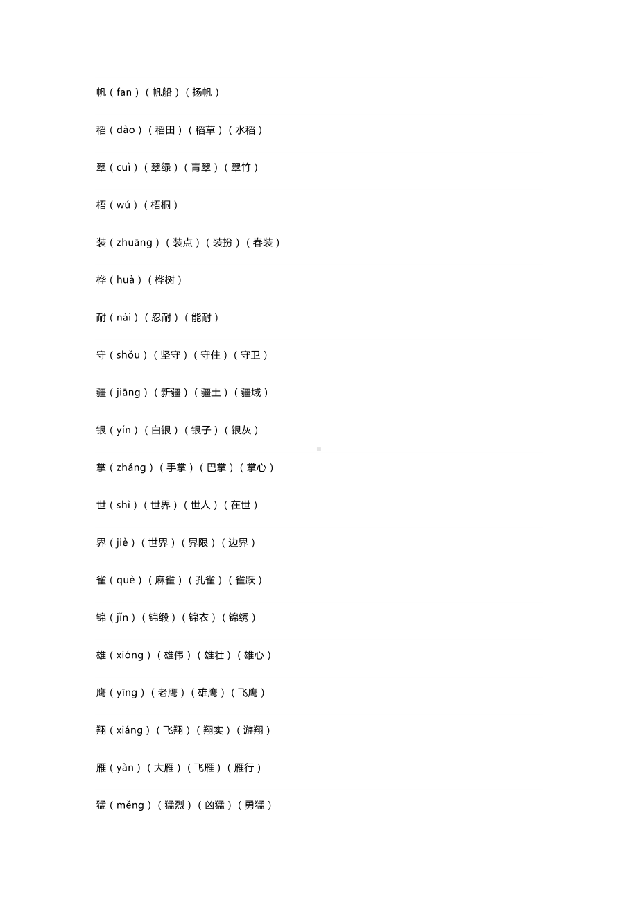 部编版二年级语文上册第二单元知识要点归纳(DOC 8页).doc_第2页