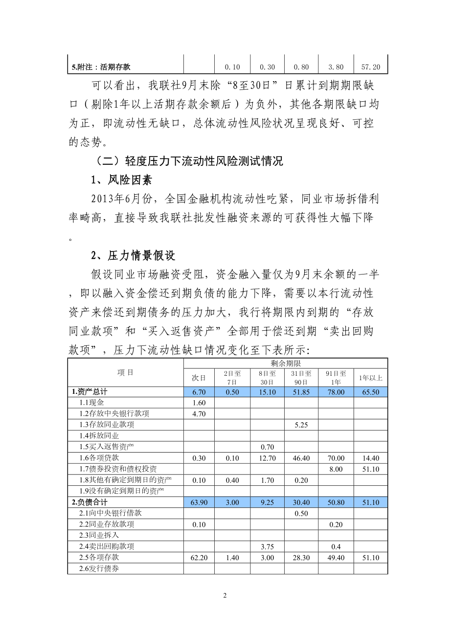 流动性压力测试报告重点讲义资料(DOC 8页).doc_第2页