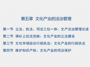 《文化产业管理学》课件第5章 法治管理.pptx