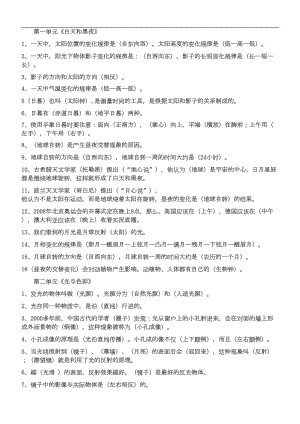 苏教版五年级上册科学复习资料完整版汇总(DOC 6页).doc