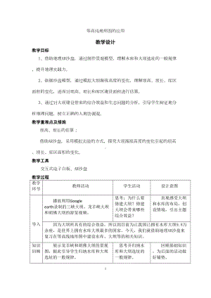 高中地理-等高线地形图教学设计学情分析教材分析课后反思(DOC 10页).doc