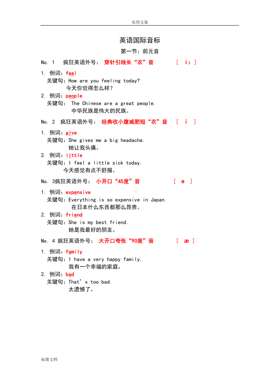 英语国际音标发音练习文本(DOC 14页).doc_第1页