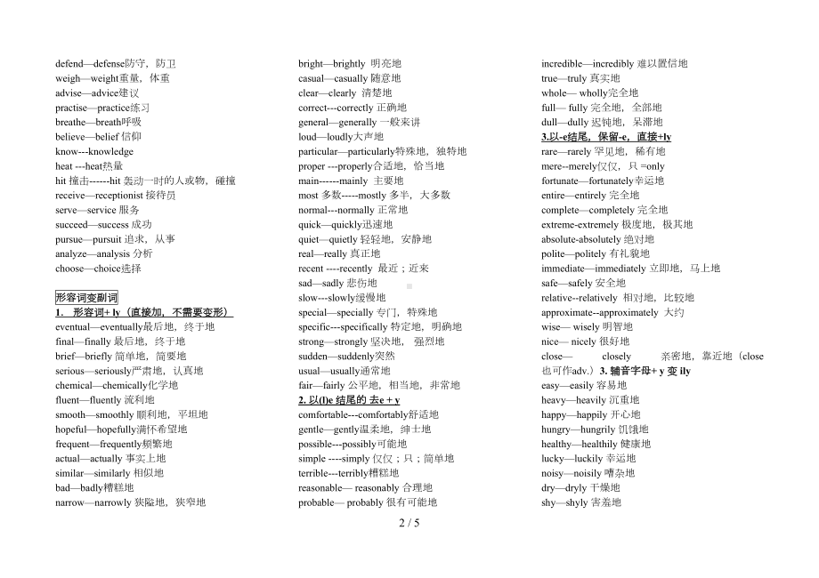 高考一轮复习英语词性转换总结与归纳(背诵)(DOC 5页).docx_第2页