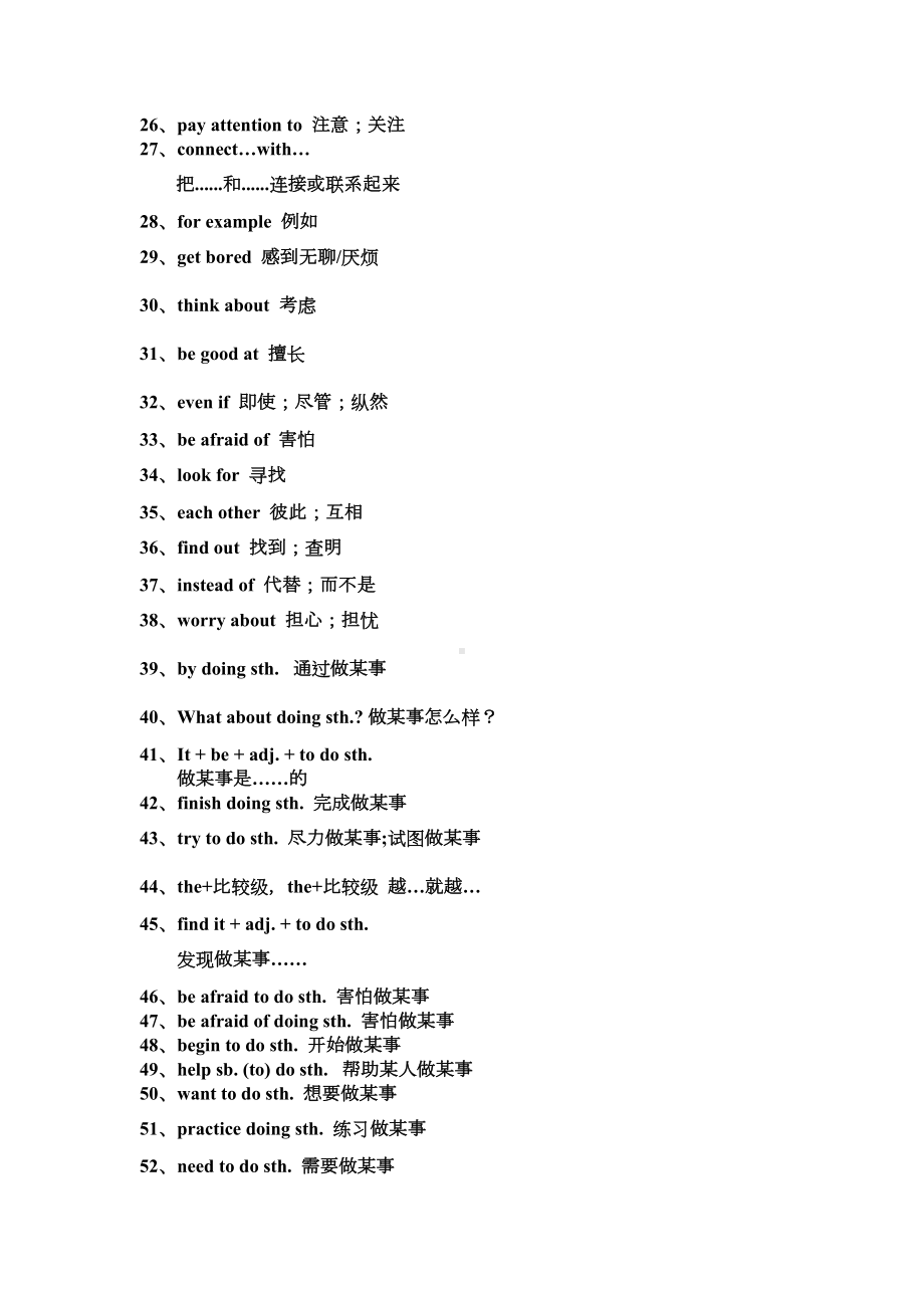 新版九年级英语全册重点短语归纳(DOC 11页).doc_第2页