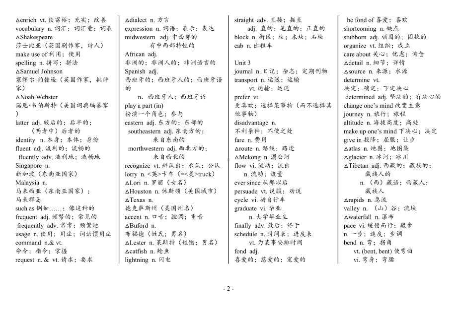 详细：人教版高中英语单词表电子版资料(DOC 25页).doc_第2页