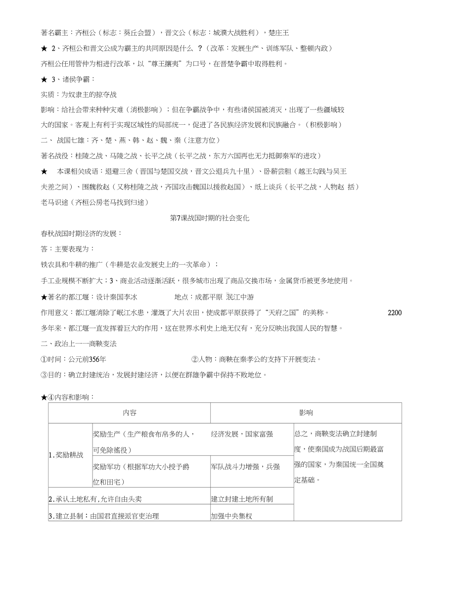 部编人教版七年级历史上册复习知识点(DOC 10页).docx_第3页