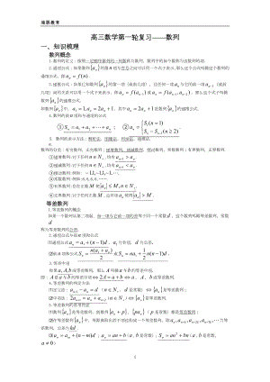 高三数学第一轮复习—数列(知识点很全)(DOC 11页).doc