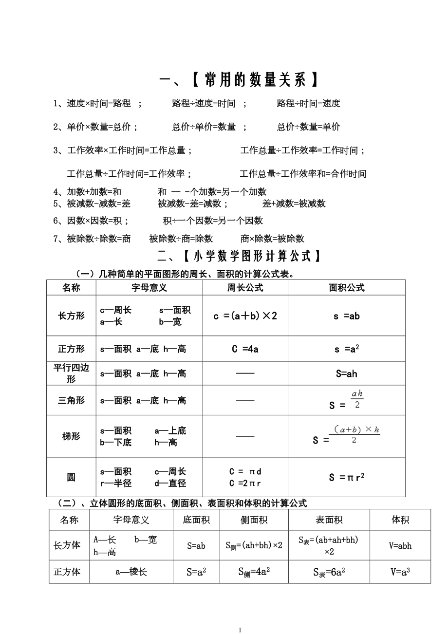 苏教版六年级下册数学毕业总复习资料(DOC 9页).doc_第2页