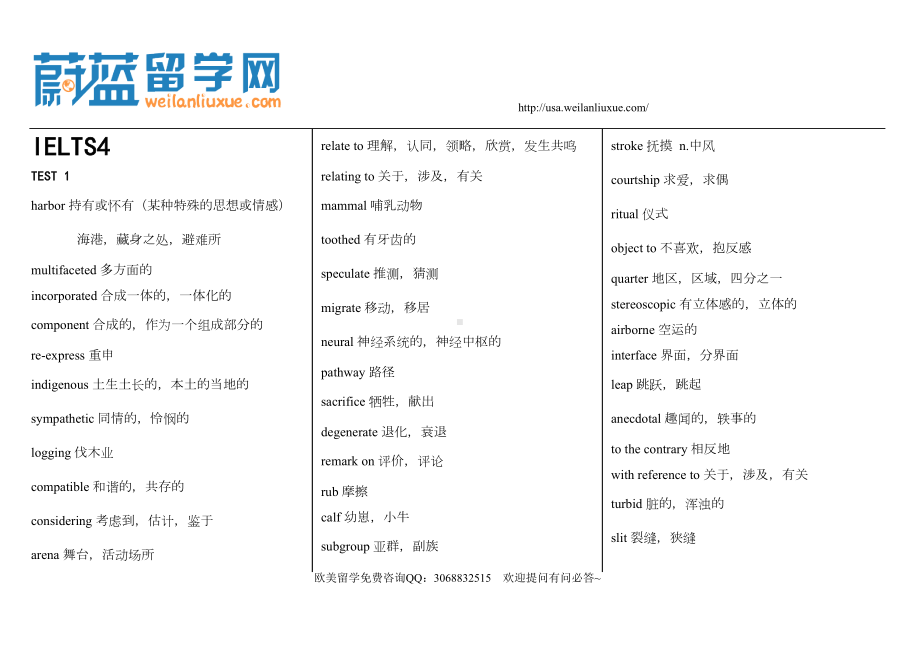 雅思真题词汇(DOC 21页).doc_第1页