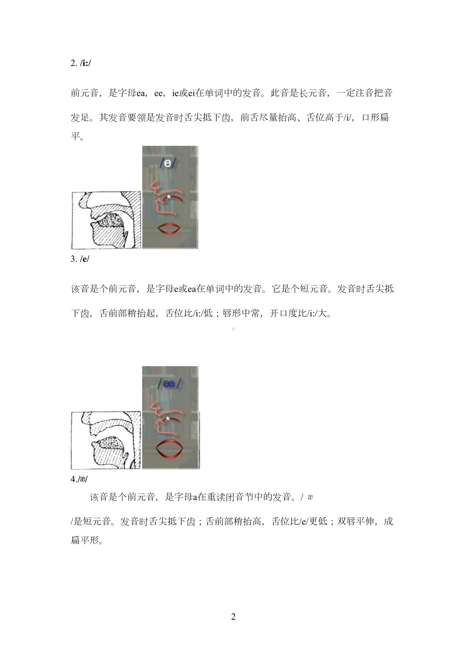 英语国际音标发音舌位图详解及发音方法大全(DOC 15页).doc_第2页