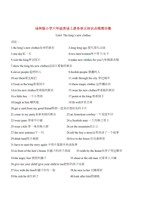 译林版小学六年级英语上册各单元知识点梳理合集(DOC 21页).docx