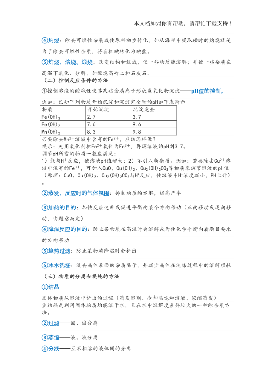 高考化学工艺流程题答题规律大总结(DOC 7页).doc_第2页