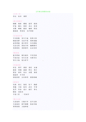 部编版语文五年级下册课内词语全册汇总(DOC 4页).docx