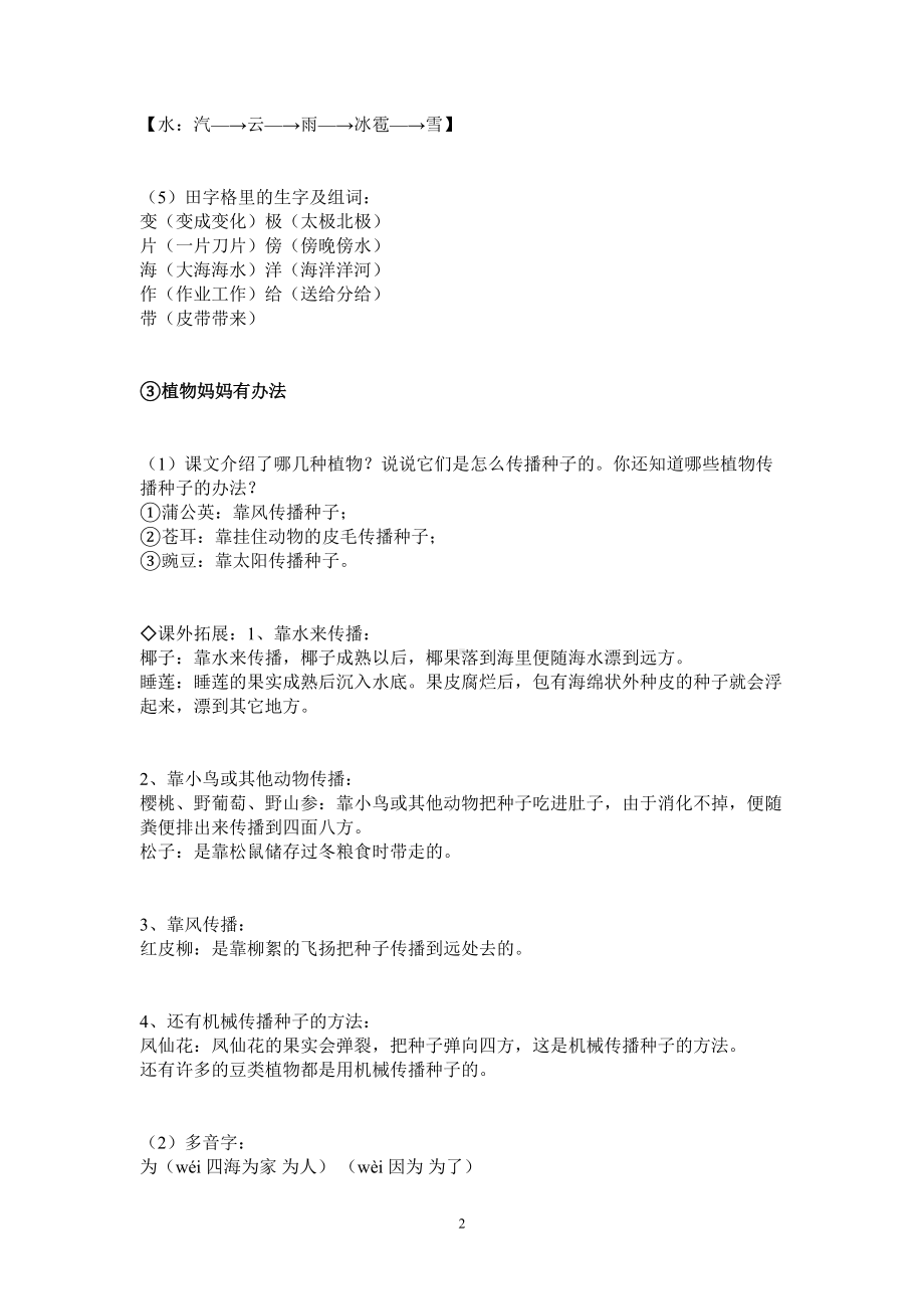 部编版二年级语文上册知识点总复习(DOC 24页).doc_第2页