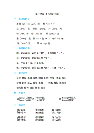 部编版五年级下册期末复习知识点汇总(DOC 27页).doc