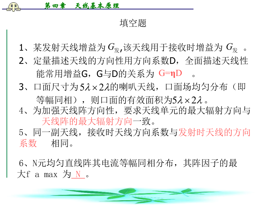 天线原理总结习题课件.ppt_第1页