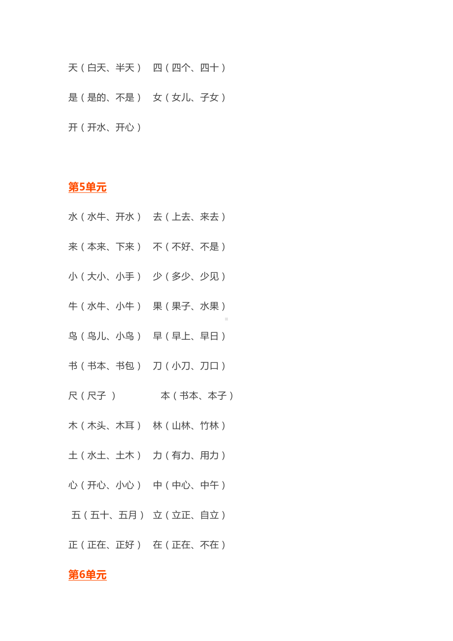 部编版语文一年级上册期末必考基础知识汇总(DOC 18页).docx_第2页