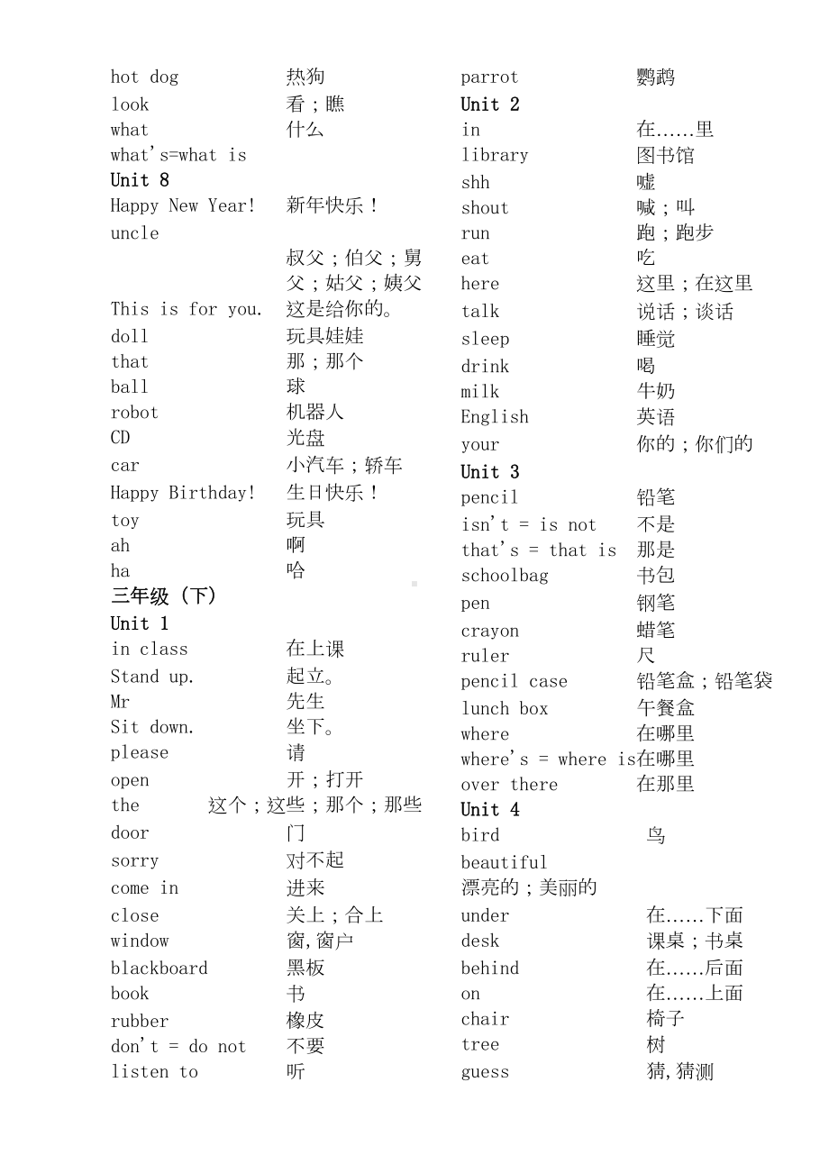 苏教版小学英语单词汇总译林版(DOC 14页).docx_第2页