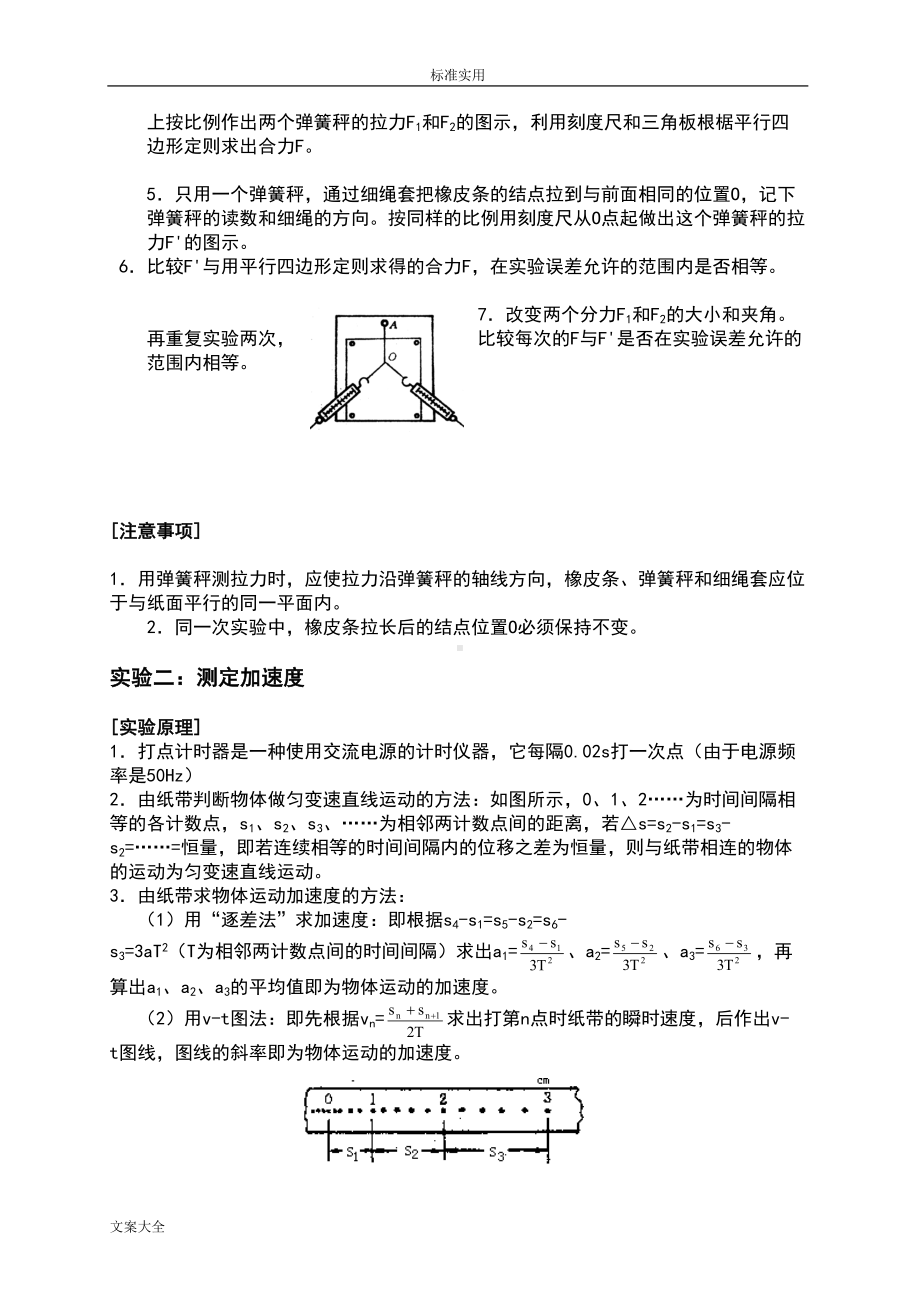 高中的物理力学实验完美知识点版本(DOC 11页).doc_第2页