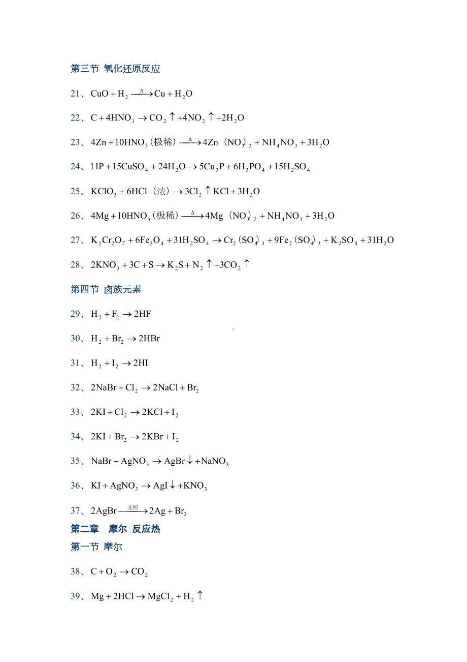 高中化学方程式大全(完整版)(DOC 22页).doc_第2页