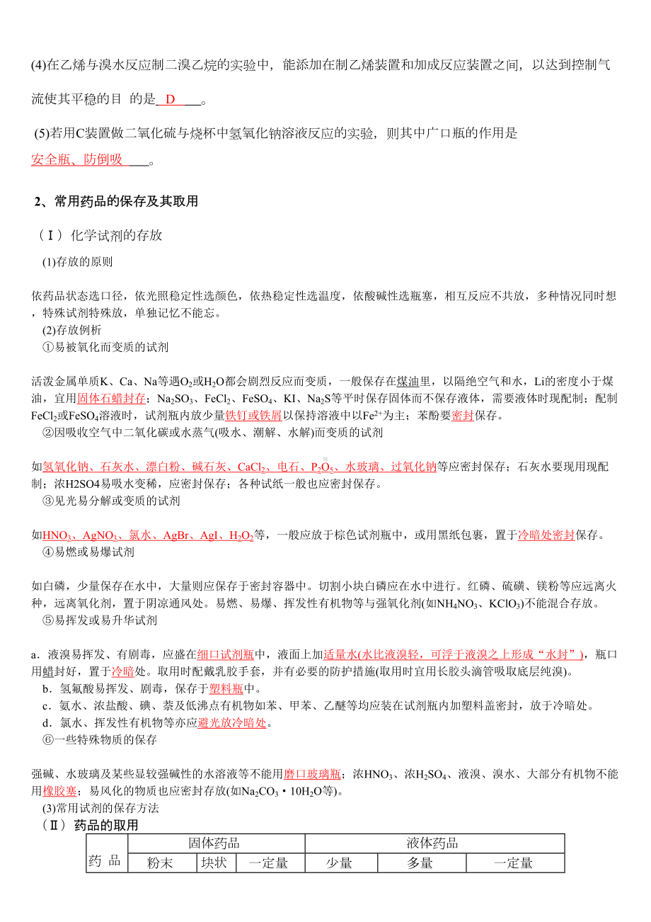 高考化学实验题归纳汇总+习题(解析版)(DOC 20页).doc_第3页