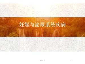 妊娠与泌尿系统疾病（妇产科）-课件.ppt