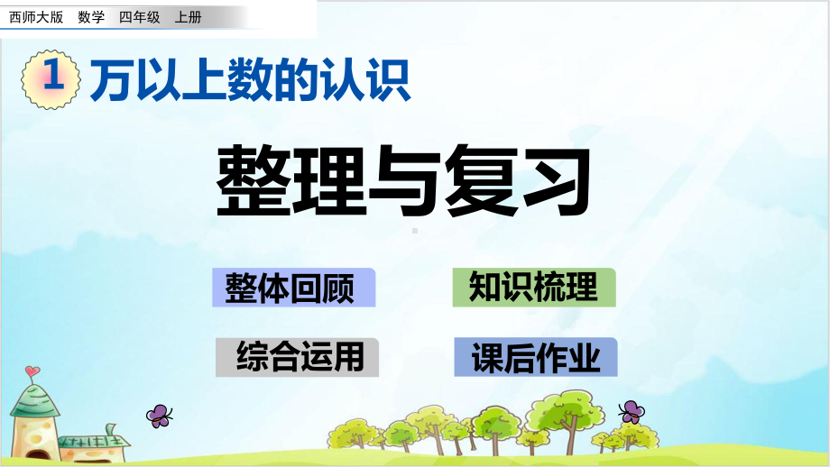 四年级上册数学-整理与复习西师大版优秀-课课件.pptx_第1页