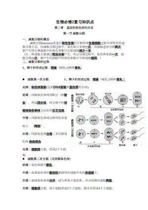 高中生物必修二知识点总结(精华版)(DOC 11页).doc