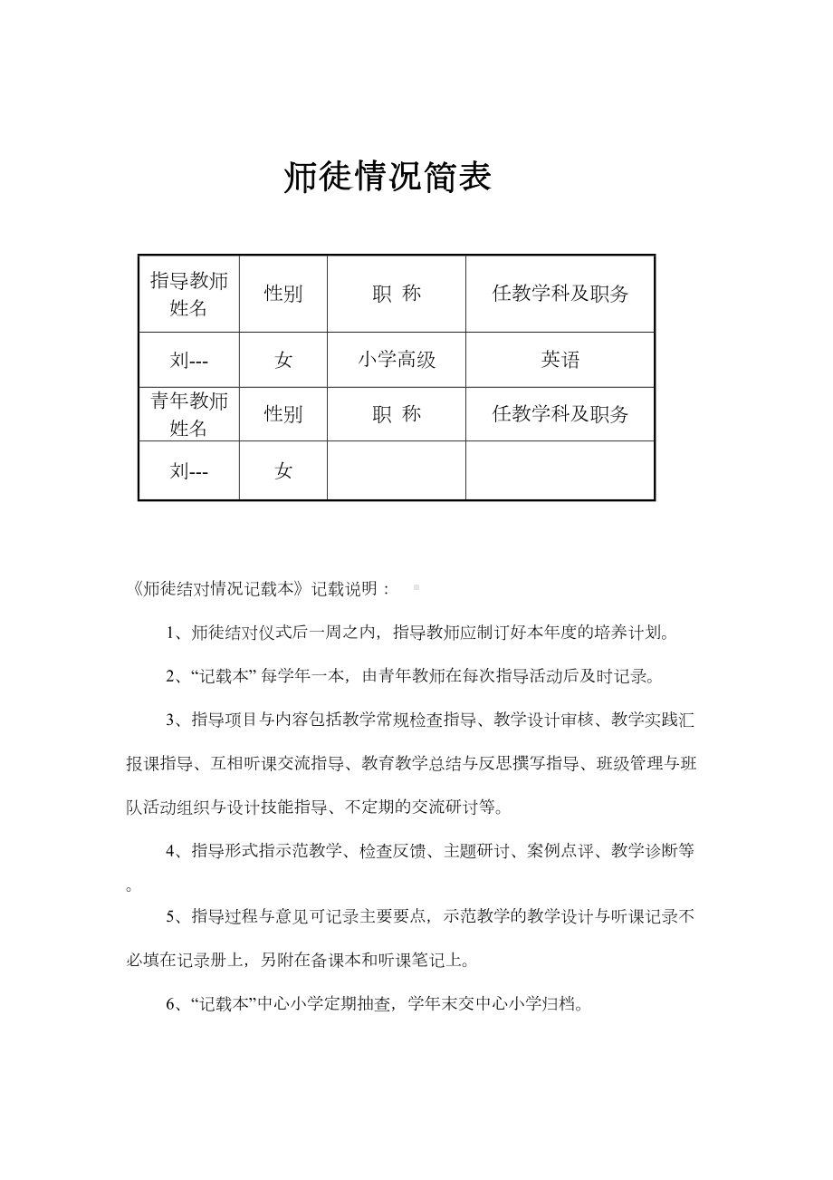 小学英语青蓝工程记录册剖析(DOC 32页).doc_第2页