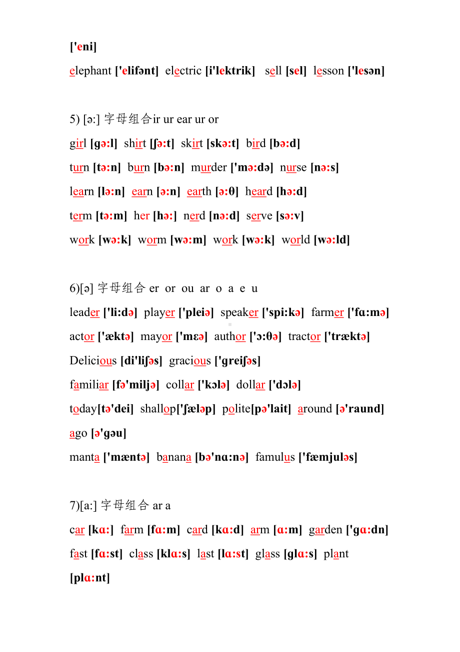 英语字母及字母组合发音规律一览表(DOC 19页).doc_第2页