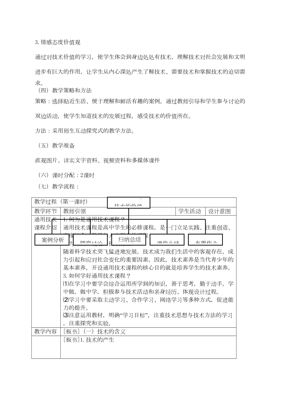 高中通用技术《技术与设计》完整全套教案课程(DOC 107页).docx_第2页