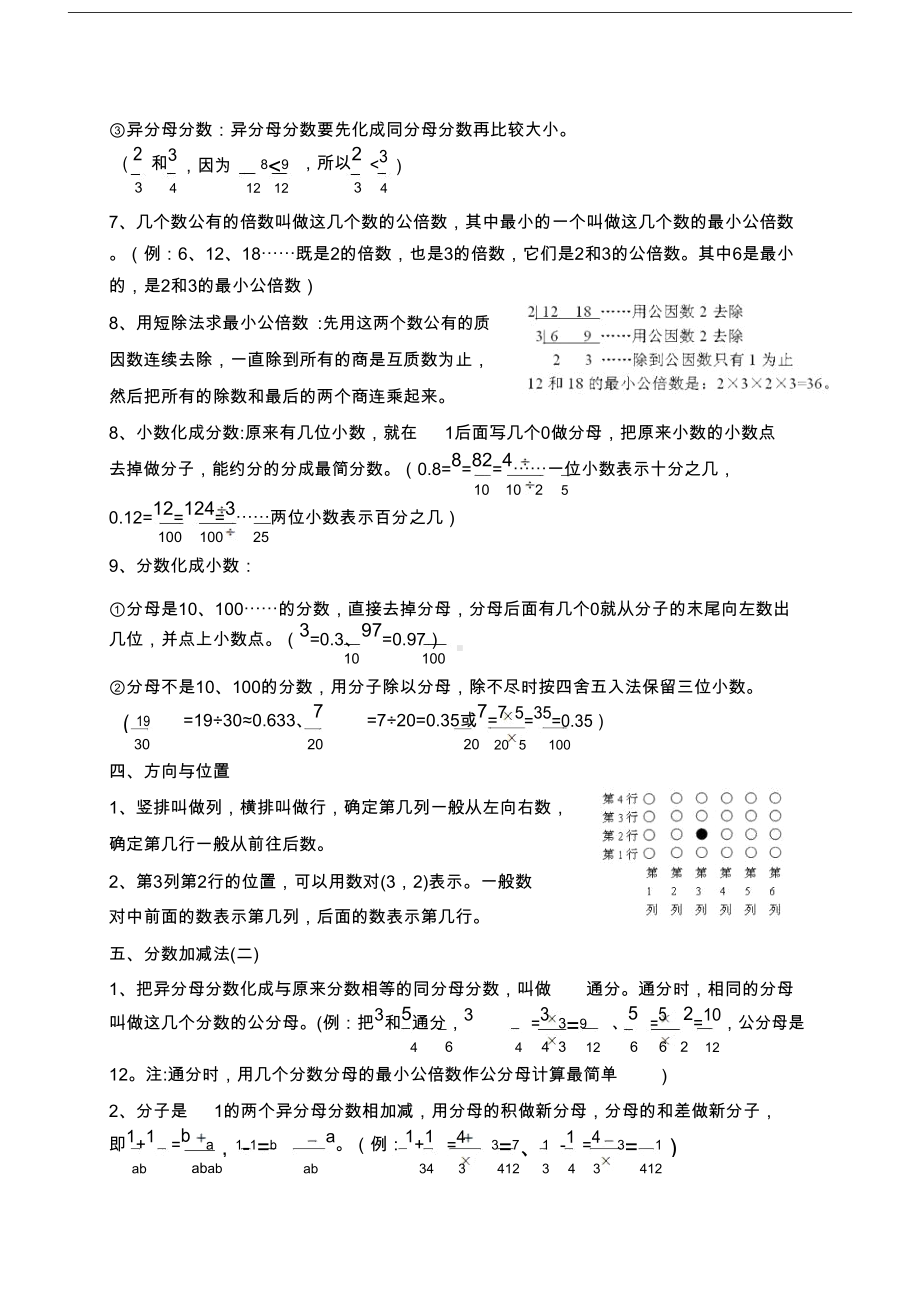 青岛版五年级下册数学知识点汇总(DOC 5页).docx_第3页