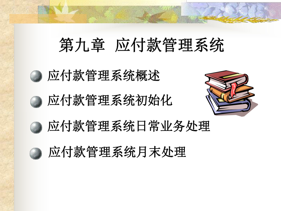 《会计电算化 》课件第九章应付账款管理系统.ppt_第1页