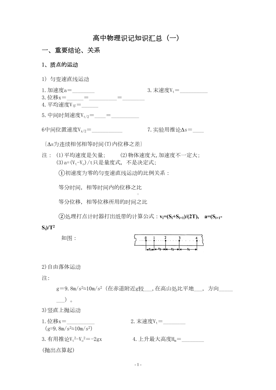 高中物理公式(填空)汇总(DOC 35页).doc_第1页