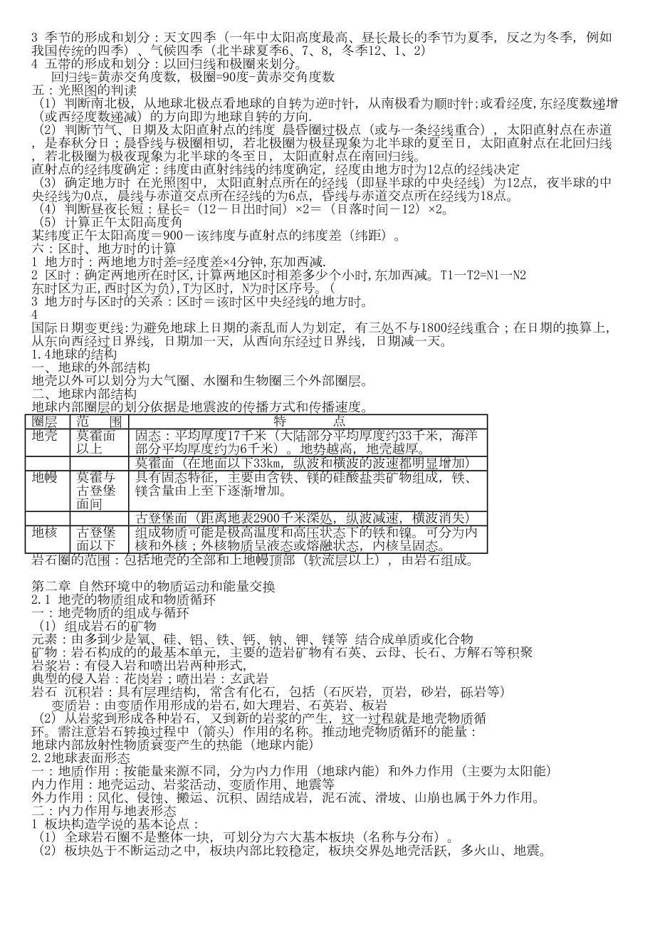 高中地理会考知识点总结完全篇分解(DOC 44页).doc_第2页