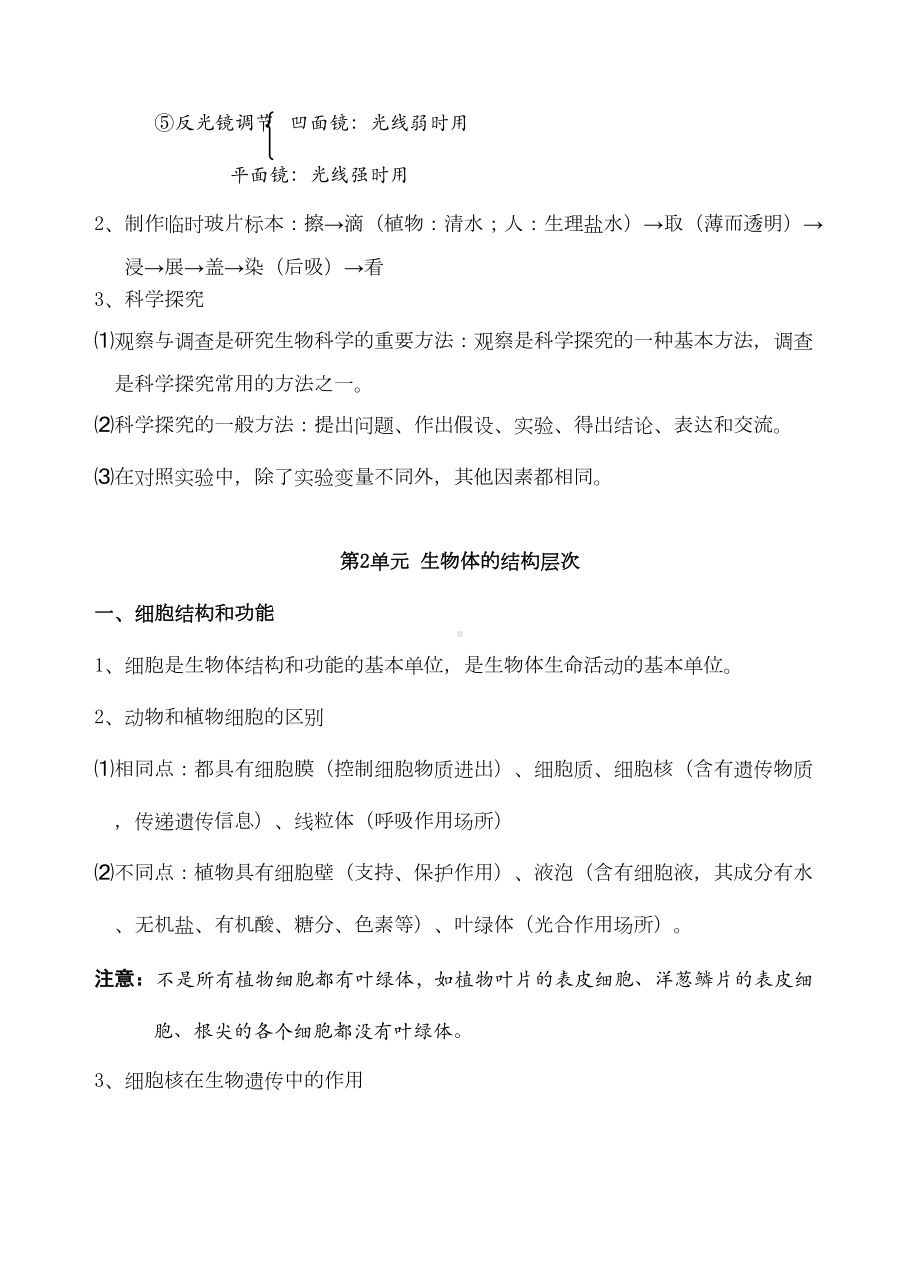 苏教版生物中考复习资料整理(DOC 33页).doc_第2页