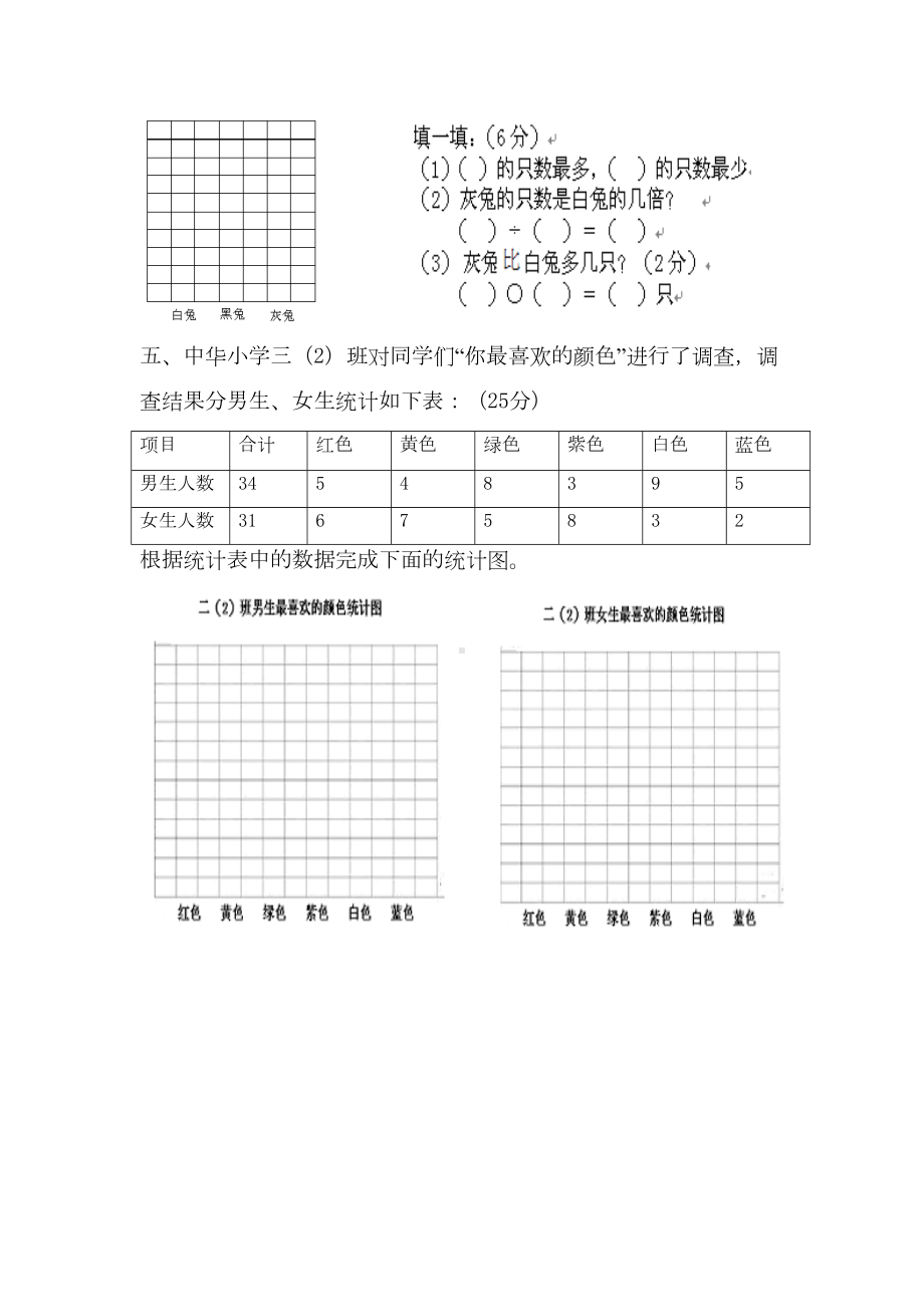 西师大版三年级数学下册第六单元测试卷(DOC 11页).docx_第3页