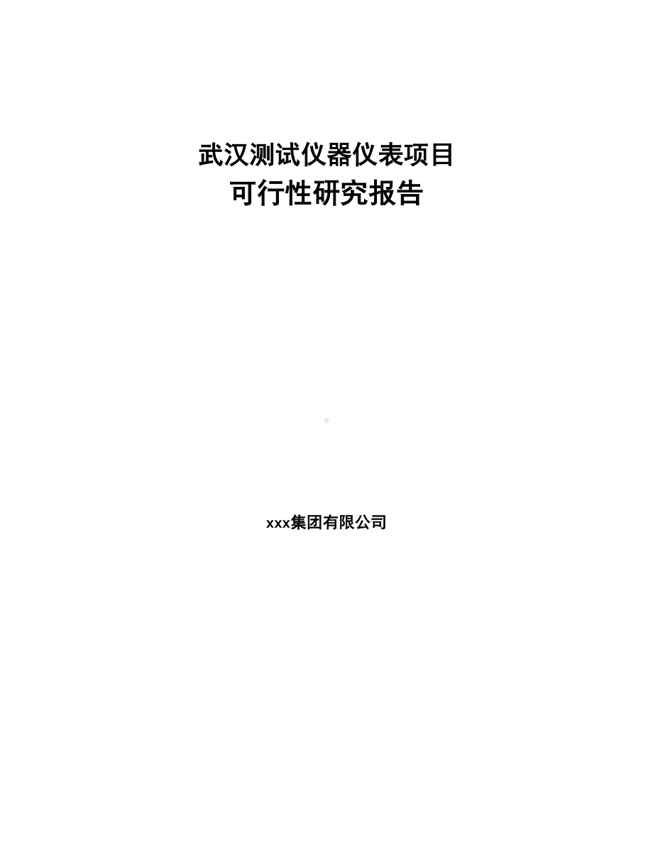 武汉测试仪器仪表项目可行性研究报告(DOC 55页).docx_第1页