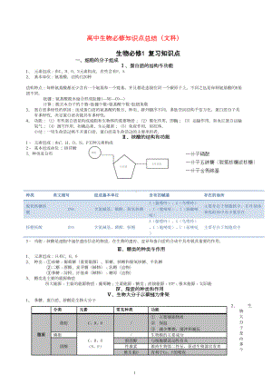 高中生物必修知识点总结(文科)(DOC 19页).doc