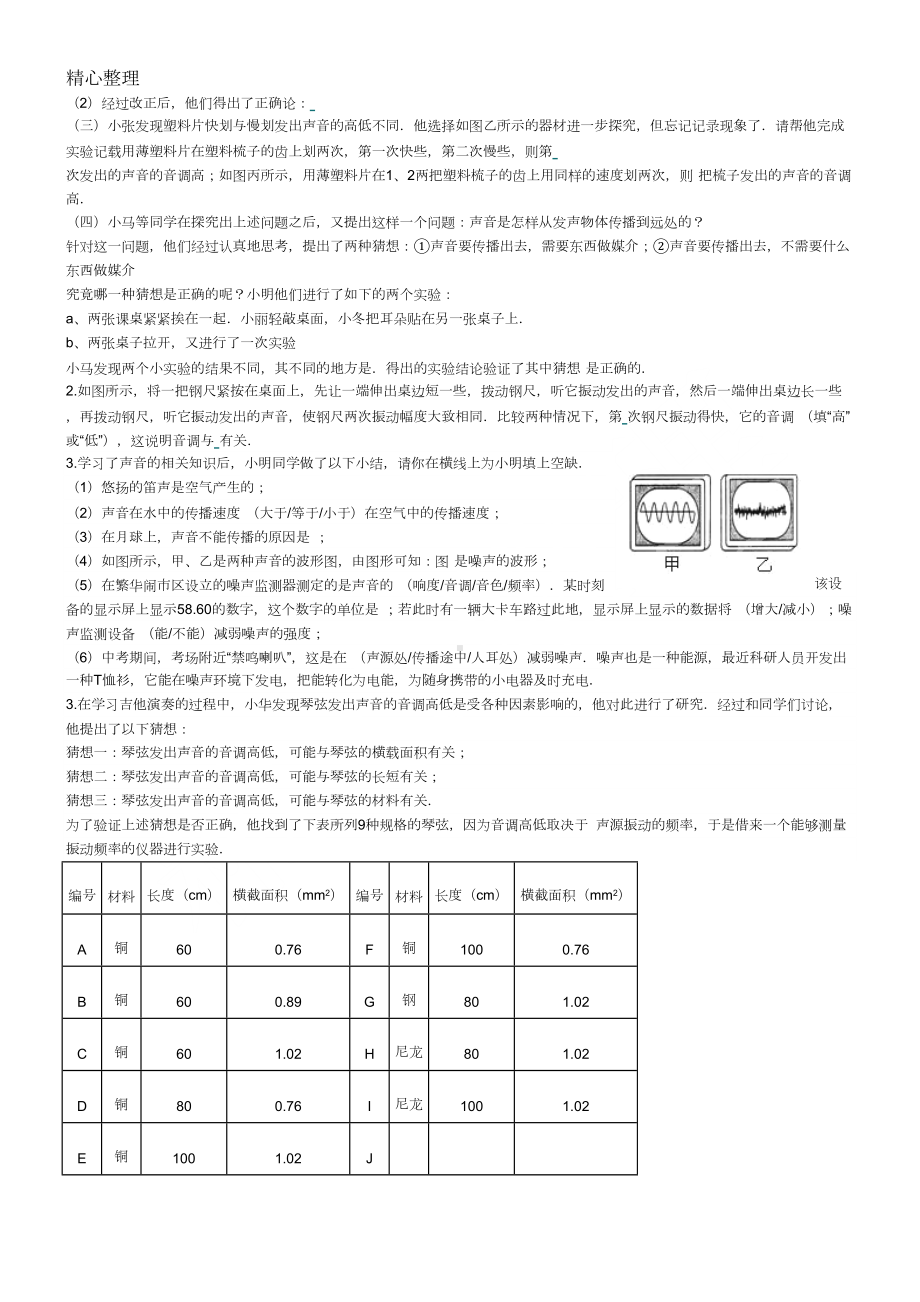 重点初中物理实验探究题大全(DOC 37页).doc_第2页