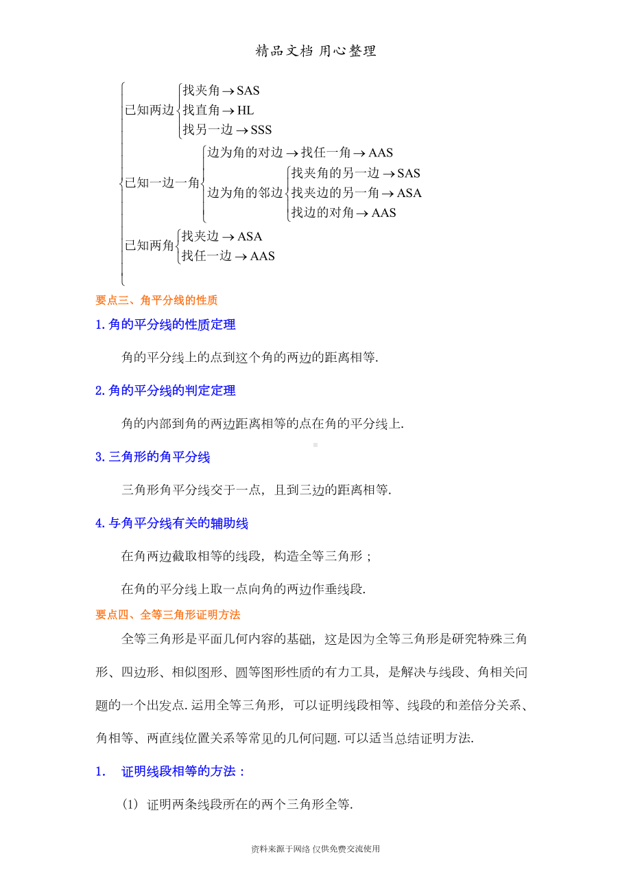 新人教版八年级上册数学[全等三角形全章复习与巩固(提高)知识点整理及重点题型梳理](DOC 13页).doc_第2页