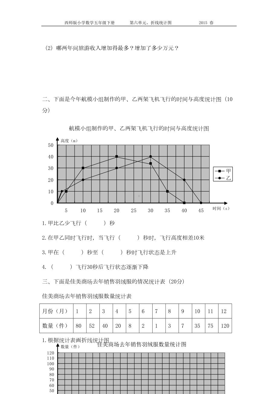 西师版数学五年级下册第六单元测试题(DOC 4页).doc_第2页