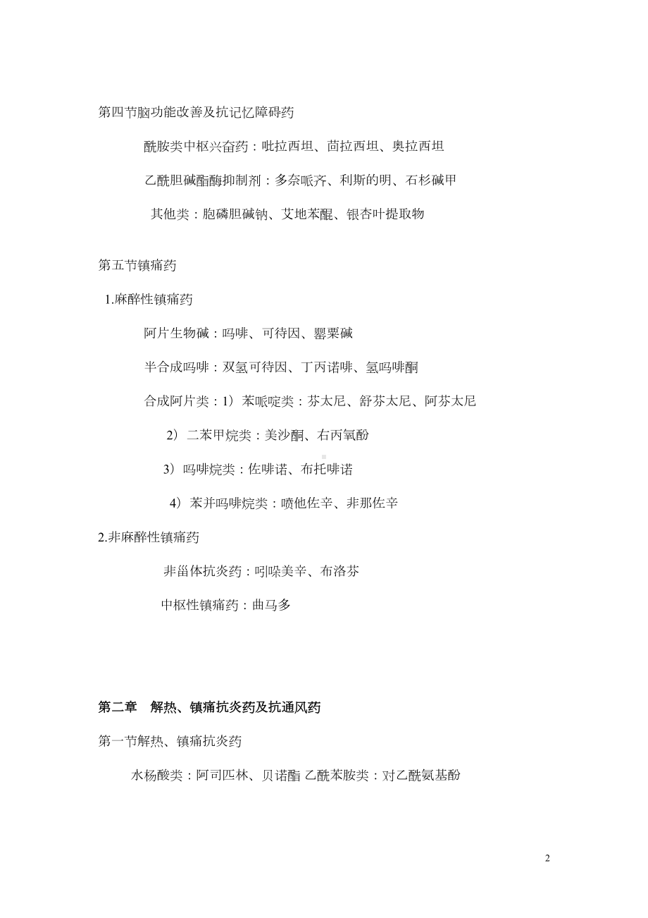 药学专业知识(二)各系统药物大汇总分析(DOC 13页).doc_第2页