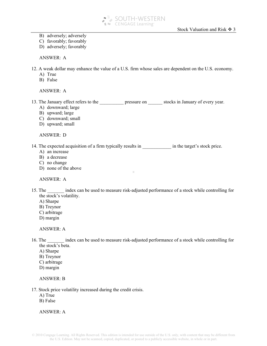 金融市场与机的构Madura第九版题库ch11(DOC 15页).doc_第3页