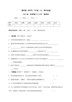 教科版六上科学试卷(DOC 6页).doc