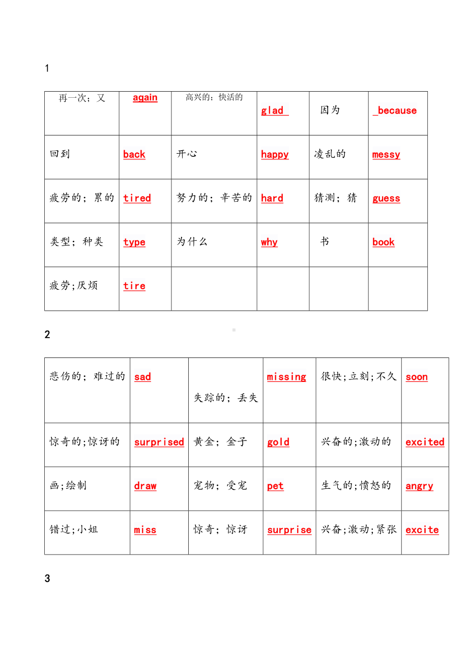 英语北京版四年级上册单词汇总(DOC 15页).doc_第1页