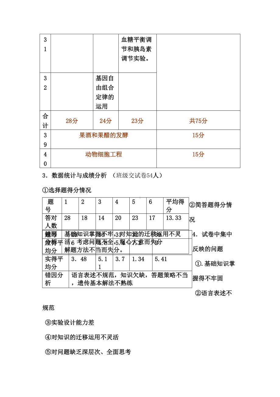 高三生物试卷讲评课教案(DOC 6页).docx_第3页